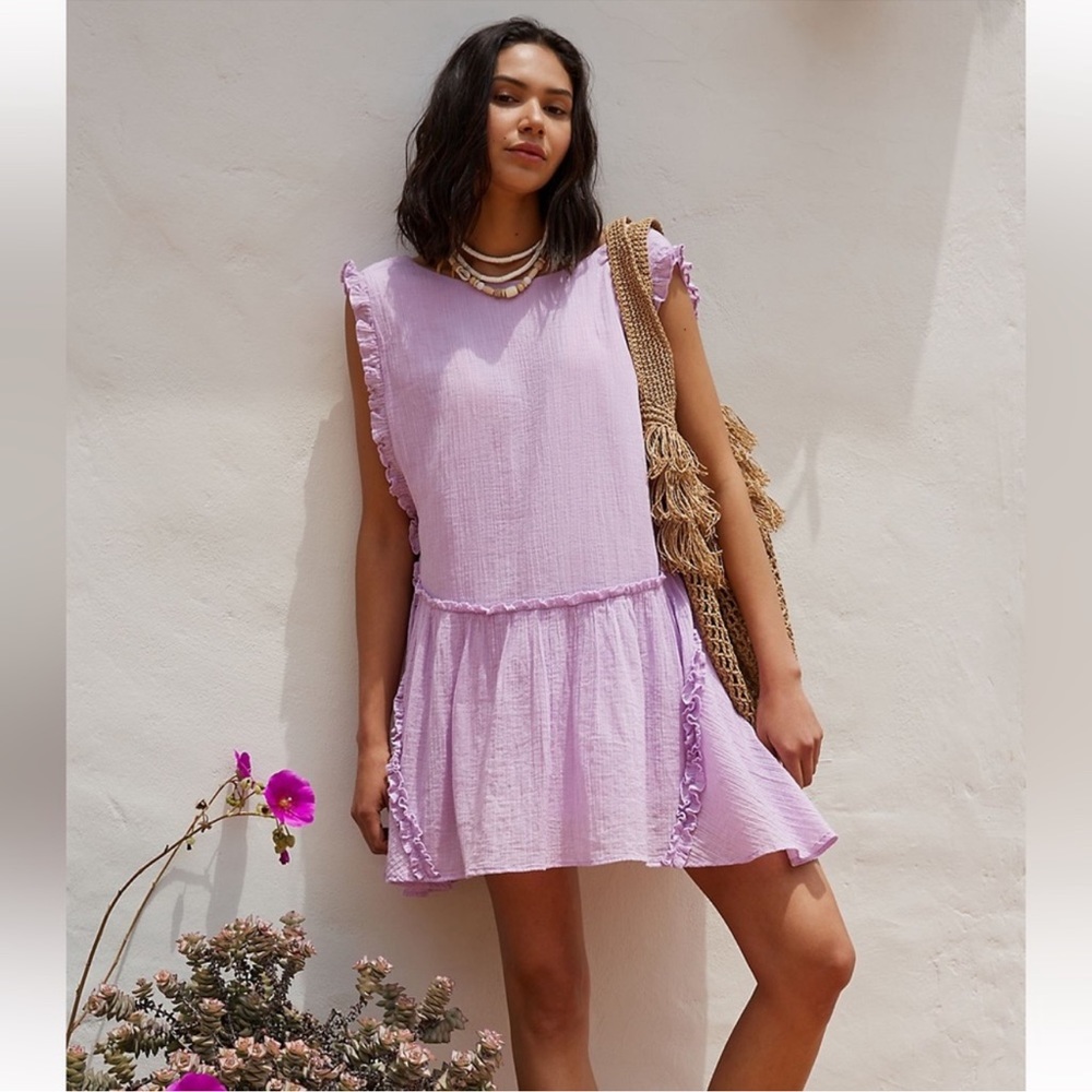 Free People Short and Sweet Tunic Lilac Fizz